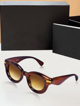 Celebrity Brown Oval Plastic Sunglasses For Women CLSN25-87017-02