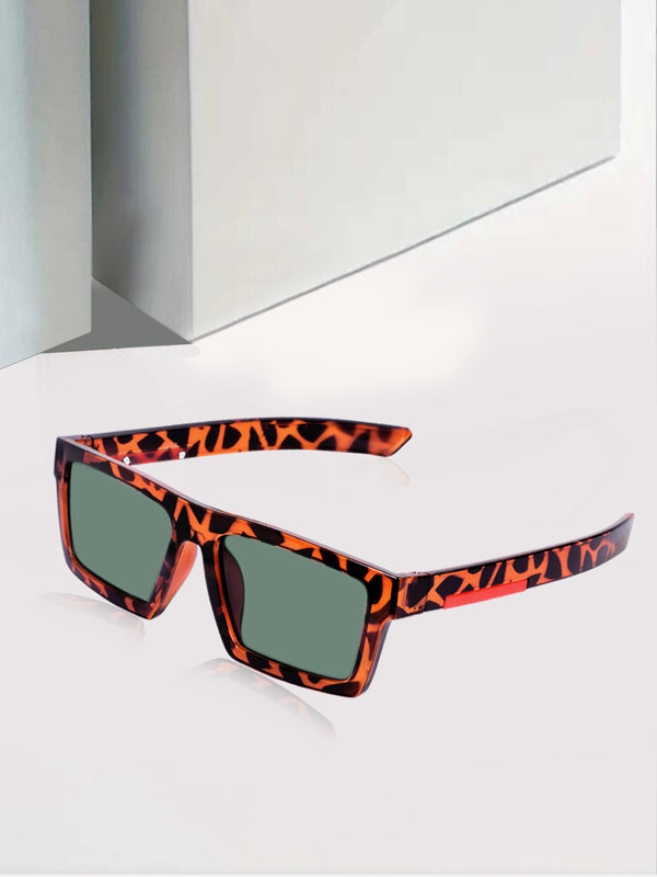 Celebrity Brown Retro-Square Plastic Sunglasses For Women CLSN25-B1024-06