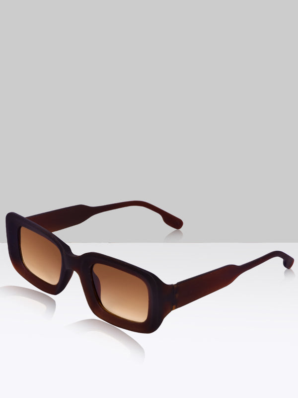 Celebrity Brown Square Plastic Sunglasses For Women CLSN25-22908-02