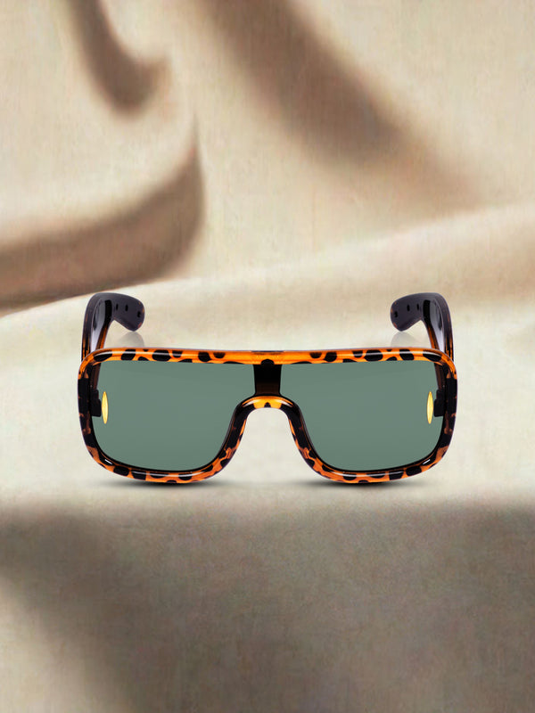 Celebrity Brown Oversized Plastic Sunglasses For Women CLSN25-86984-06