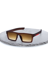 Celebrity Brown Retro-Square Plastic Sunglasses For Women CLSN25-B1024-02