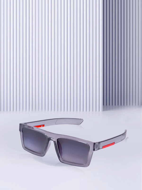 Celebrity Grey Retro-Square Plastic Sunglasses For Women CLSN25-B1024-04