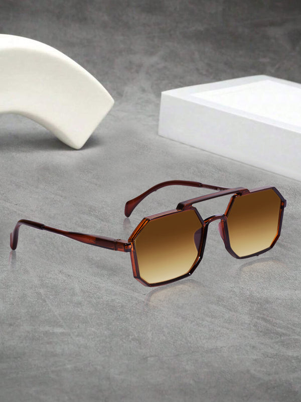Celebrity Brown Round Plastic Sunglasses For Women CLSN25-82822-02