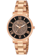Sandy D Carter Metal Rose Gold Analogue Round Watches for Women_Sandy D Carter-156-BK