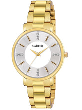 Sandy D Carter Metal Gold Analogue Round Watches for Women_Sandy D Carter-163-GD