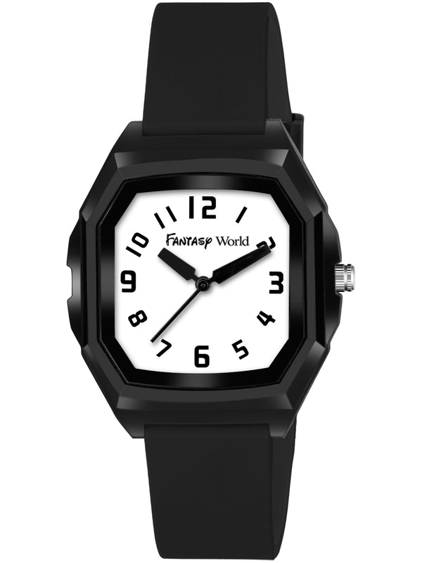 Fantasy World Unisex Analog Wrist Watch for School-Going Boys & Girls FW24-2139-BK