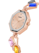 Sandy D Carter Metal Rose Gold Analogue Asymmetric Watches for Women_Sandy D Carter-130-RG