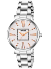 Sandy D Carter Metal White Analogue Round Watches for Women_Sandy D Carter-150-WH
