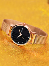 Sandy D Carter Metal Rose Gold Analogue Round Watches for Women_SDC24-71-RG-BK