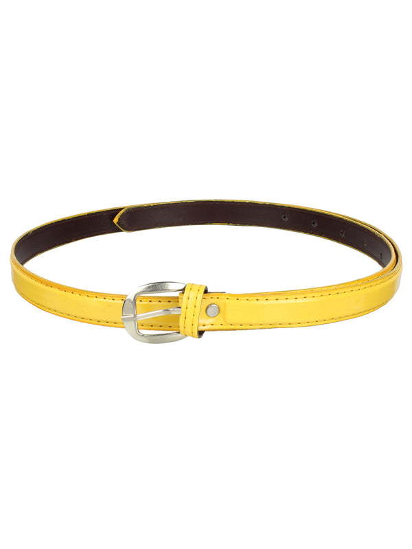 Sandy D Carter Women Yellow Synthetic Leather Waist Belt for Jeans & Formal Paint SDC-501-YL
