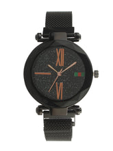 Fluid  Black Round Allow Strap Analog Watches for Women FLWatch24-Mag-02-BK