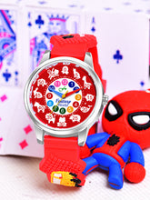 Fantasy World Red 3D Print Rubber Strap Time Teacher Analog Watch Boys & Girls FW-25-SL-17
