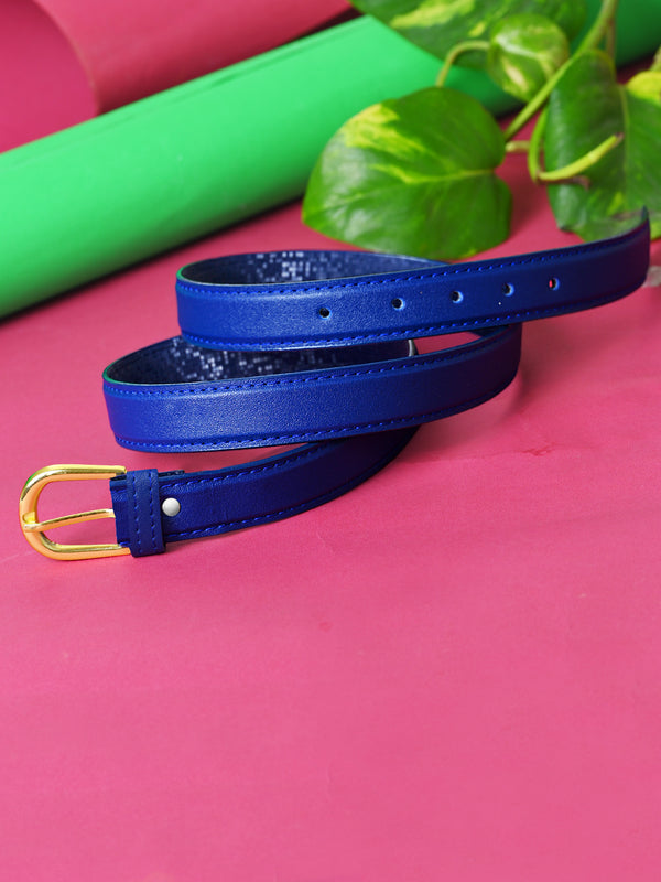 Sandy D Carter Women Blue Artificial Leather Waist Belt for Jeans & Formal Paint SDC-032-BL