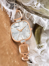 Sandy D Carter Metal White Analogue Square Watches for Women_Sandy D Carter-217-WH