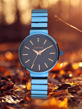 Sandy D Carter Metal Blue Analogue Round Watches for Women_SDC24-41-BL
