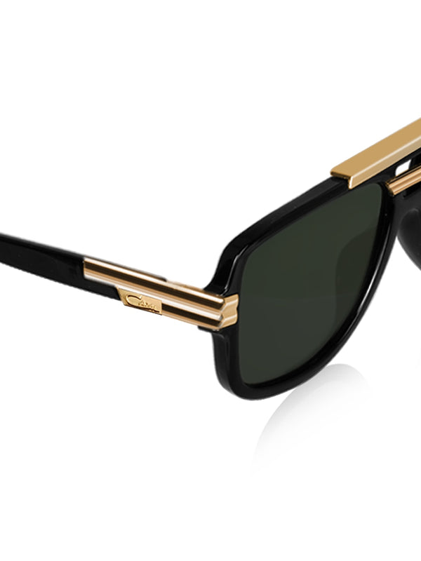 Celebrity Black Polycarbonate Frame With Black UV Protected Lens Browline Sunglasses for Unisex_LH132-BK