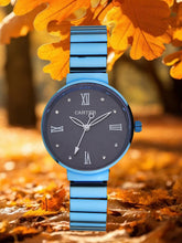 Sandy D Carter Metal Blue Analogue Round Watches for Women_SDC24-42-BL