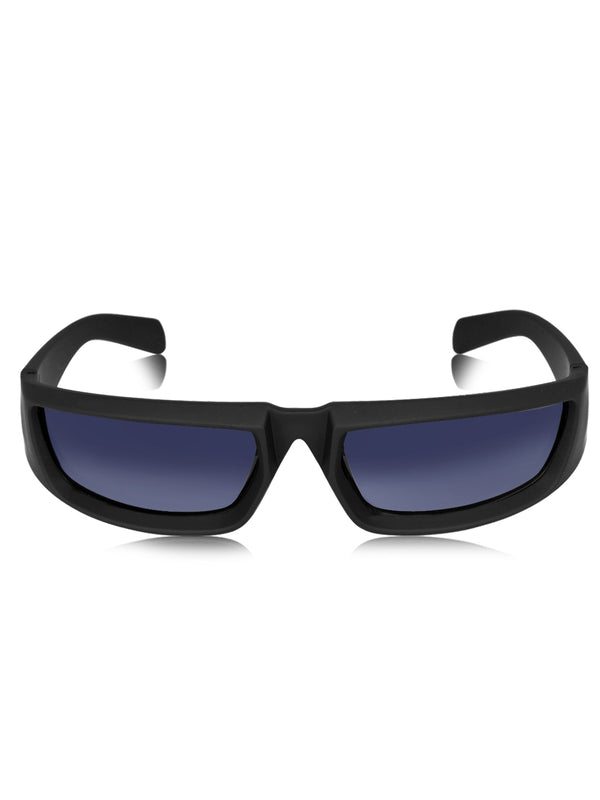 Celebrity Full Rim Black Plastic Frame With Grey UV Protected Lens Sports Sunglasses for Men & Women_5913-BK1