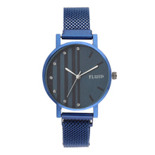Fluid  Blue Round Allow Strap Analog Watches for Women FLWatch24-Mag-BL-01