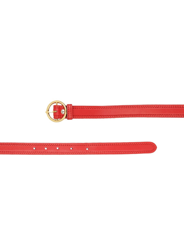 Sandy D Carter Women Red Synthetic Leather Waist Belt for Jeans & Formal Paint SDC-22-528-RD