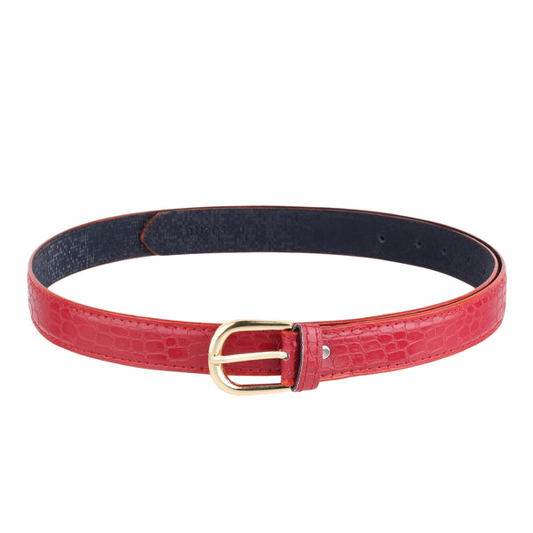 Sandy D Carter Women Red Artificial Leather Waist Belt for Jeans & Formal Paint SDC-030-RD