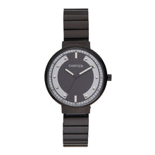 Sandy D Carter Metal Black Analogue Round Watches for Women_SDC24-44-BK