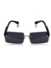 Celebrity Black Polycarbonate Frame With Black UV Protected Lens Browline Sunglasses for Unisex_310-BK