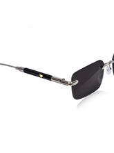 Celebrity Black Plastic and Metal Frame With Black UV Protected Lens Browline Sunglasses for Unisex_2500-BK