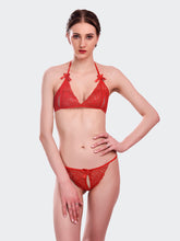 Fleurt Red Lycra Net Bikni Set I Lingerie Set - One Size (Free Size) For Women Fleurt-Set-206-RD