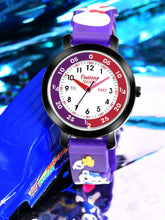 Fantasy World Purple 3D Print Rubber Strap Time Teacher Analog Watch Boys & Girls FW-25-BK-02