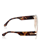 Celebrity White Polycarbonate Frame With Brown UV Protected Lens Oversized Sunglasses for Unisex_LH027-WH