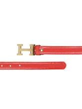 Sandy D Carter Women Red Synthetic Leather Waist Belt for Jeans & Formal Paint SDC-22-535-RD