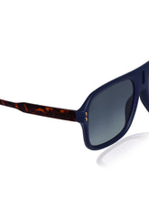 Celebrity Blue Polycarbonate Frame With Blue UV Protected Lens Oversized Sunglasses for Unisex_481-BL
