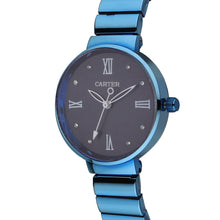 Sandy D Carter Metal Blue Analogue Round Watches for Women_SDC24-42-BL