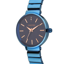 Sandy D Carter Metal Blue Analogue Round Watches for Women_SDC24-41-BL
