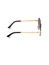 Celebrity Brown Metal Frame With Brown UV Protected Lens Browline Sunglasses for Unisex_2679-BR