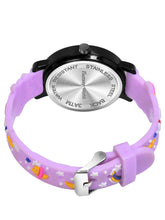 Fantasy World Purple 3D Print Rubber Strap Time Teacher Analog Watch Boys & Girls FW-25-BK-12