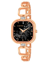 Sandy D Carter Metal Black Analogue Square Watches for Women_Sandy D Carter-218-BK