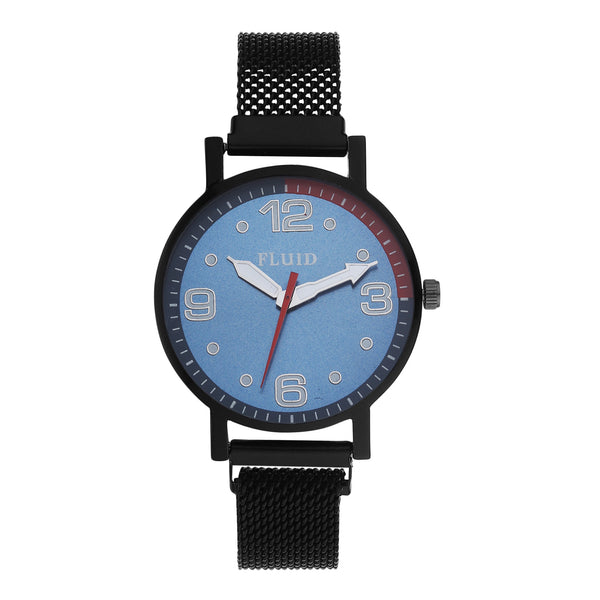 Fluid  Black Round Allow Strap Analog Watches for Women FLWatch23-023-BK02
