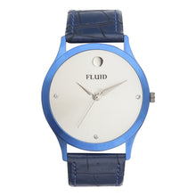 FLUID Blue Leather Strap Watches For Men FLWatch24-788G-WH01