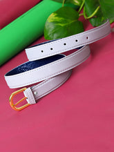 Sandy D Carter Women White Artificial Leather Waist Belt for Jeans & Formal Paint SDC-032-WH
