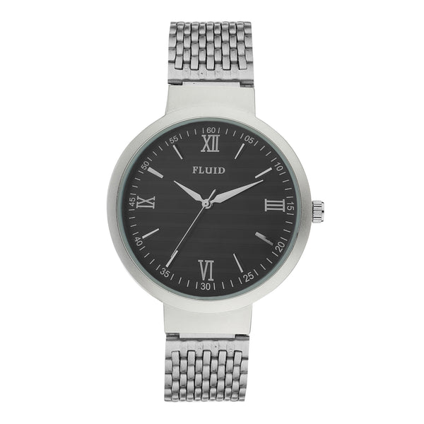 Fluid  Black Round Stainless Steel Analog Watches for Women FL23-811L-BK01