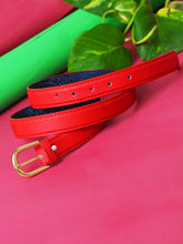 Sandy D Carter Women Red Artificial Leather Waist Belt for Jeans & Formal Paint SDC-032-RD