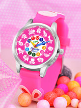 Fantasy World Pink 3D Print Rubber Strap Time Teacher Analog Watch Boys & Girls FW-25-SL-14