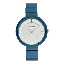 Fluid  Blue Round Metal Strap Analog Watches for Women FLWatch23-004-BL02