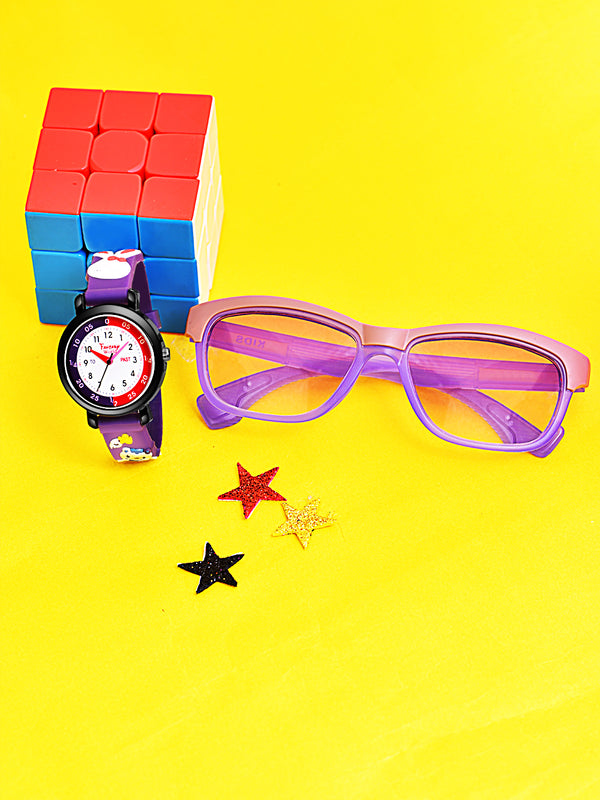Fantasy World Stylish Watch & Sunglass Combo for Kids – Ideal Gift for Boys & Girls FW-WatchGiftSet-15