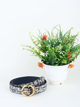 Sandy D Carter Women Black Synthetic Leather Waist Belt for Jeans & Formal Paint SDC-22-543-PTBK