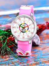 Fantasy World Pink 3D Print Rubber Strap Time Teacher Analog Watch Boys & Girls FW-25-SL-12