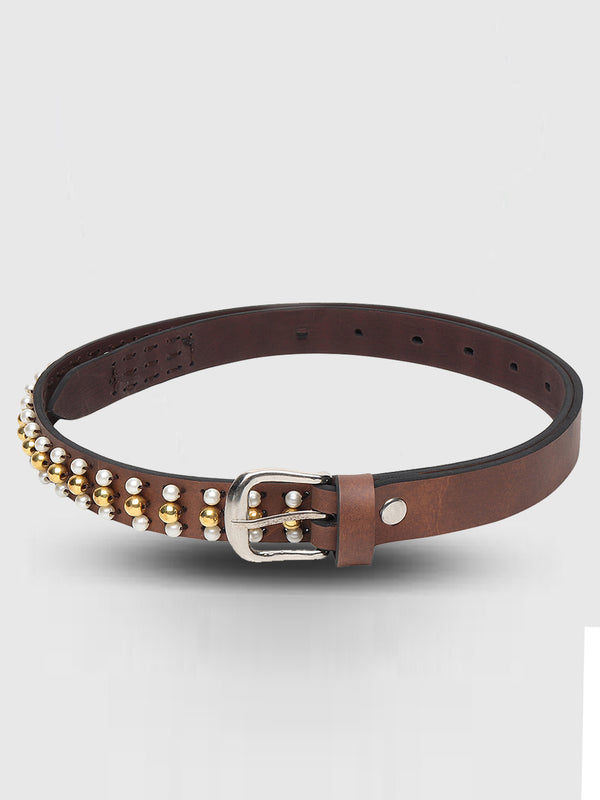 Sandy D Carter Women Brown Synthetic Leather Waist Belt for Jeans & Formal Paint SDC-23-08-BR