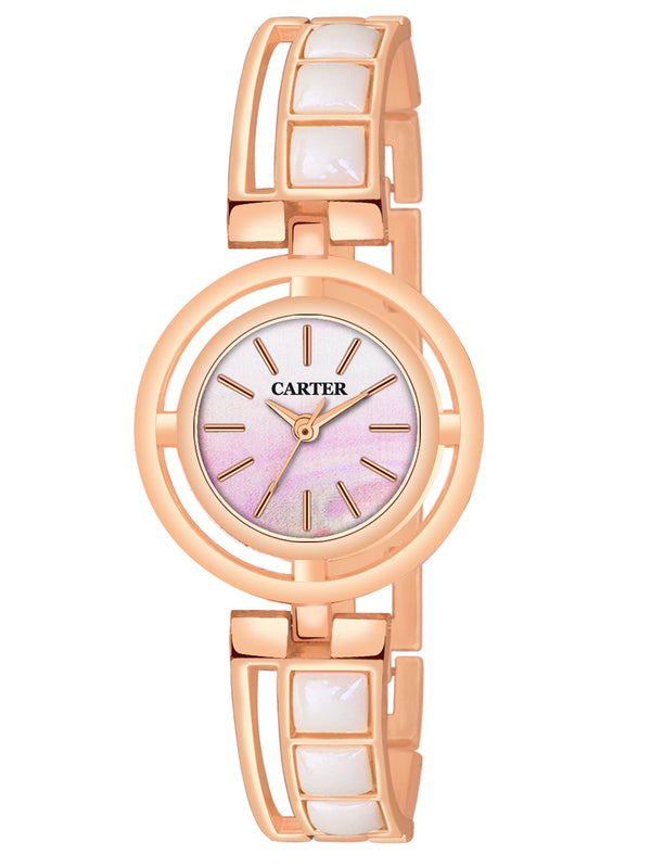 SANDY D CARTER Watch & Jewellery Set For Women SDCWJ Set-02